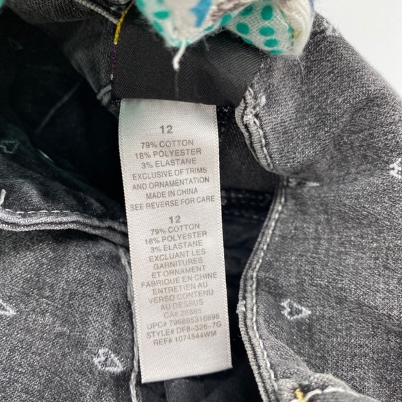 Disney Hannah Montana Jeans Girl's 12 Mid Rise Black Love Heart Denim Stretchy - Picture 14 of 16